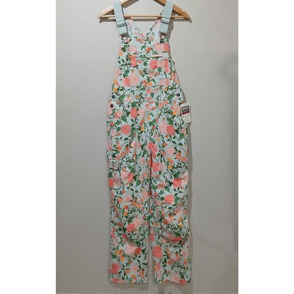 DULUTH TRADING Heirloom Gardening Bib Overalls XS X 31 NWT Mint Summer Dahlia - Picture 16 of 16